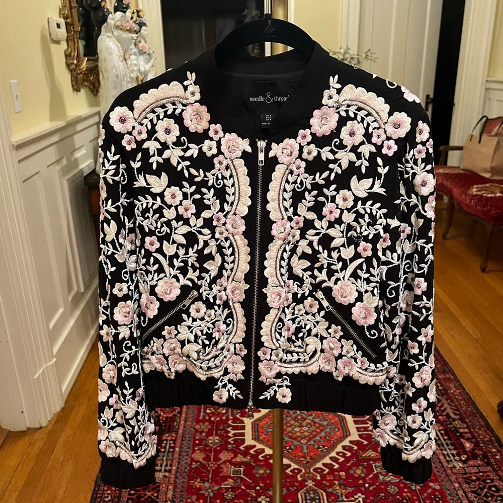 Needle & Thread fully embroidered jacket-4